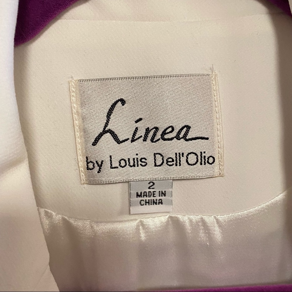Linea by Louis Dell'olio blazer in white with pearl button size 2 - Picture 3 of 7